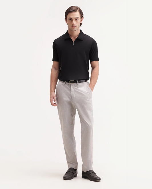 PLAIN POLO WITH ZIPPER (RR-CORP-COVE - BLACK)