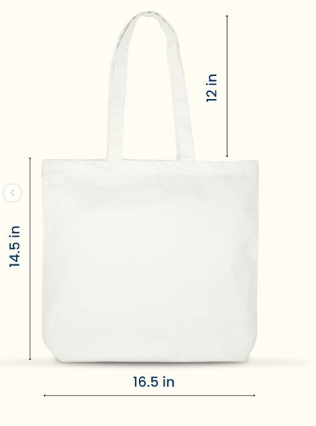 Floral Stamp Theme Tote Bag
