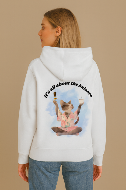 Balanced Cat Zip Hoodie