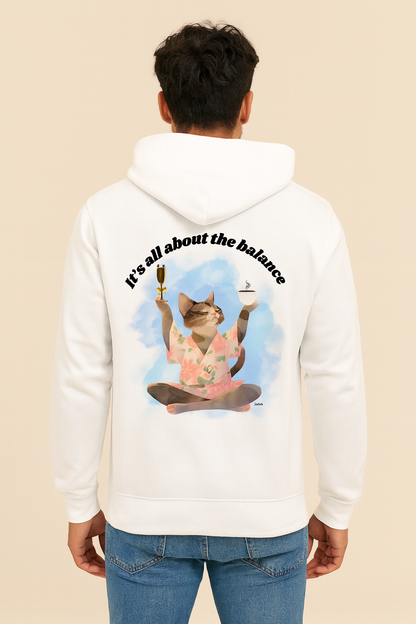 Balanced Cat Zip Hoodie