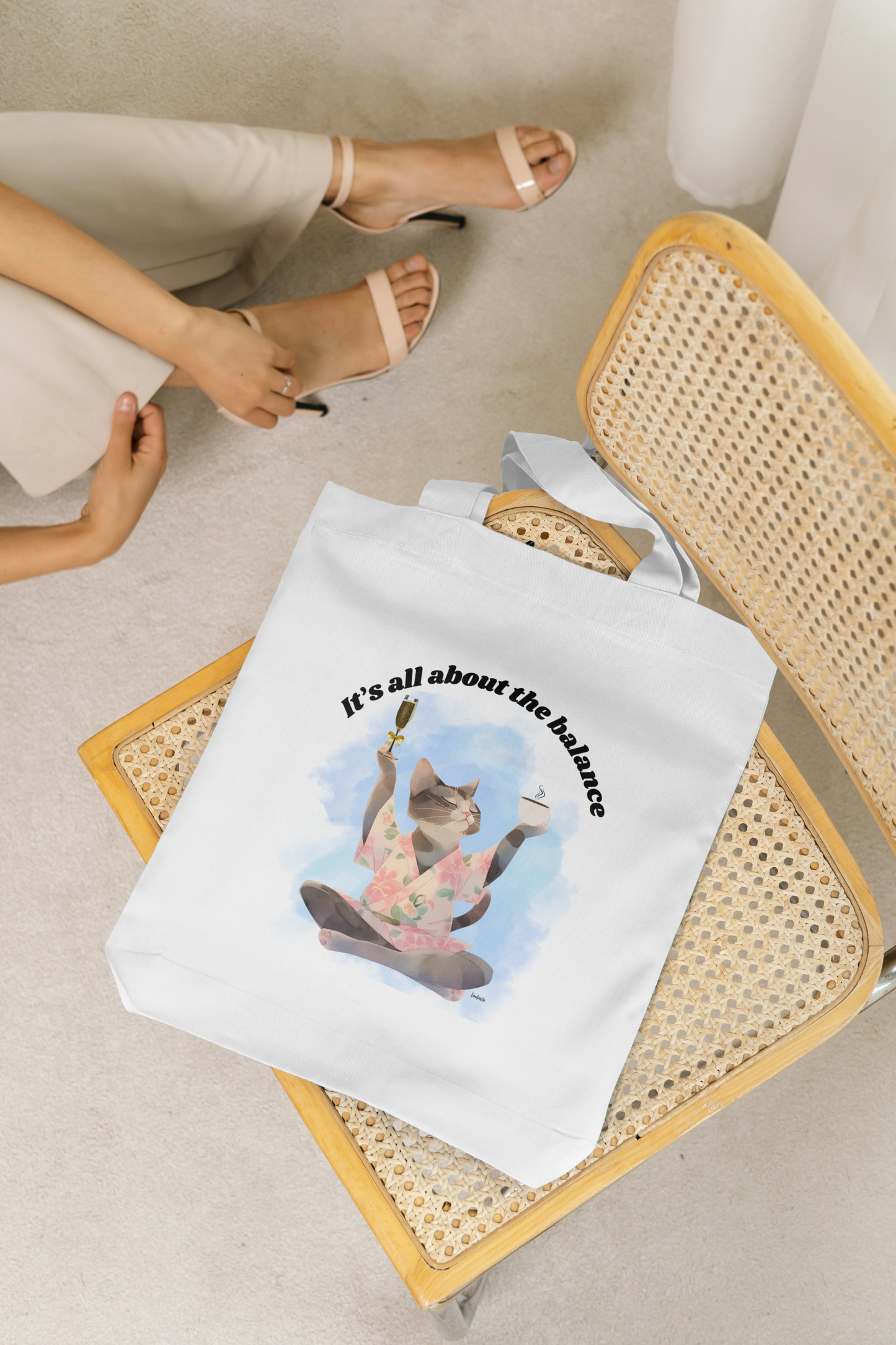 Balanced Tote Bag - White