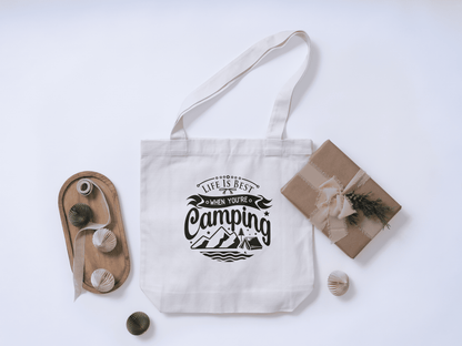 Camping-Themed Tote Bag