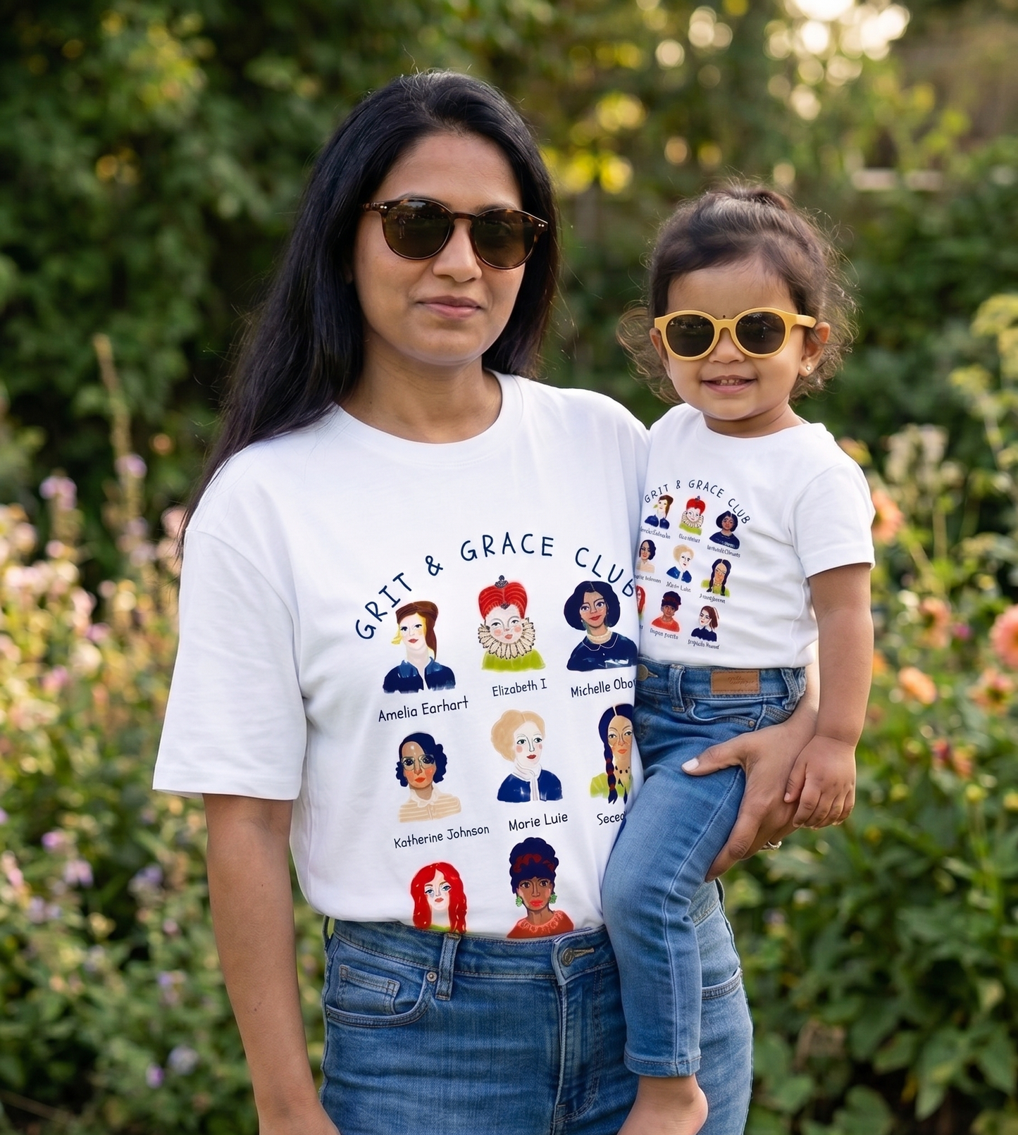 Mom-Daughter Twinning Tee "Grit & Grace"