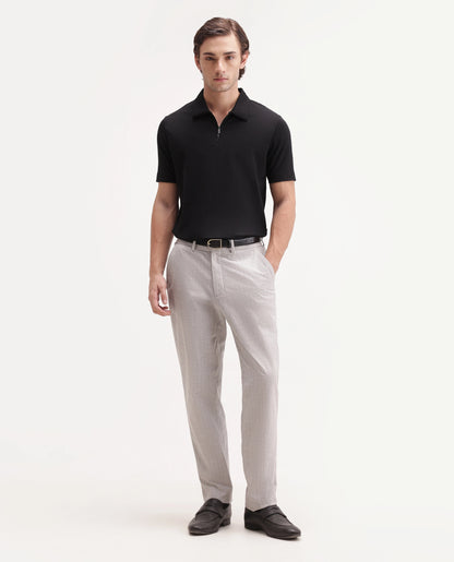 PLAIN POLO WITH ZIPPER (RR-CORP-COVE - BLACK)