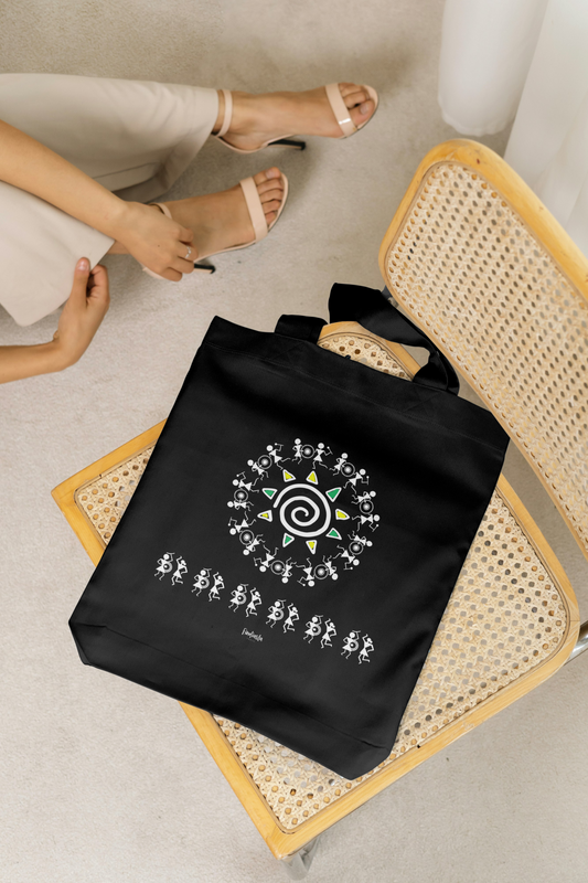 Dance of Tradition Utility Tote Bag - Black