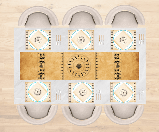 Warli Celebration Table Linen Set for 6