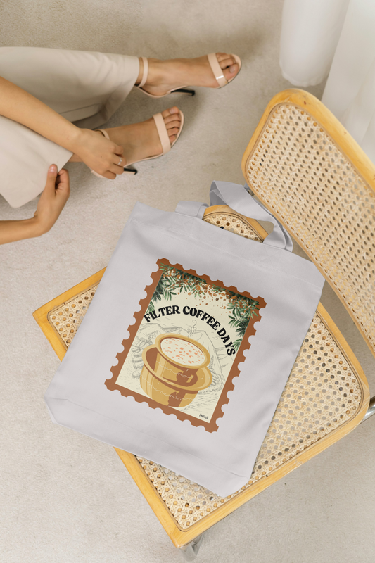 Filter Coffee Theme Tote Bag