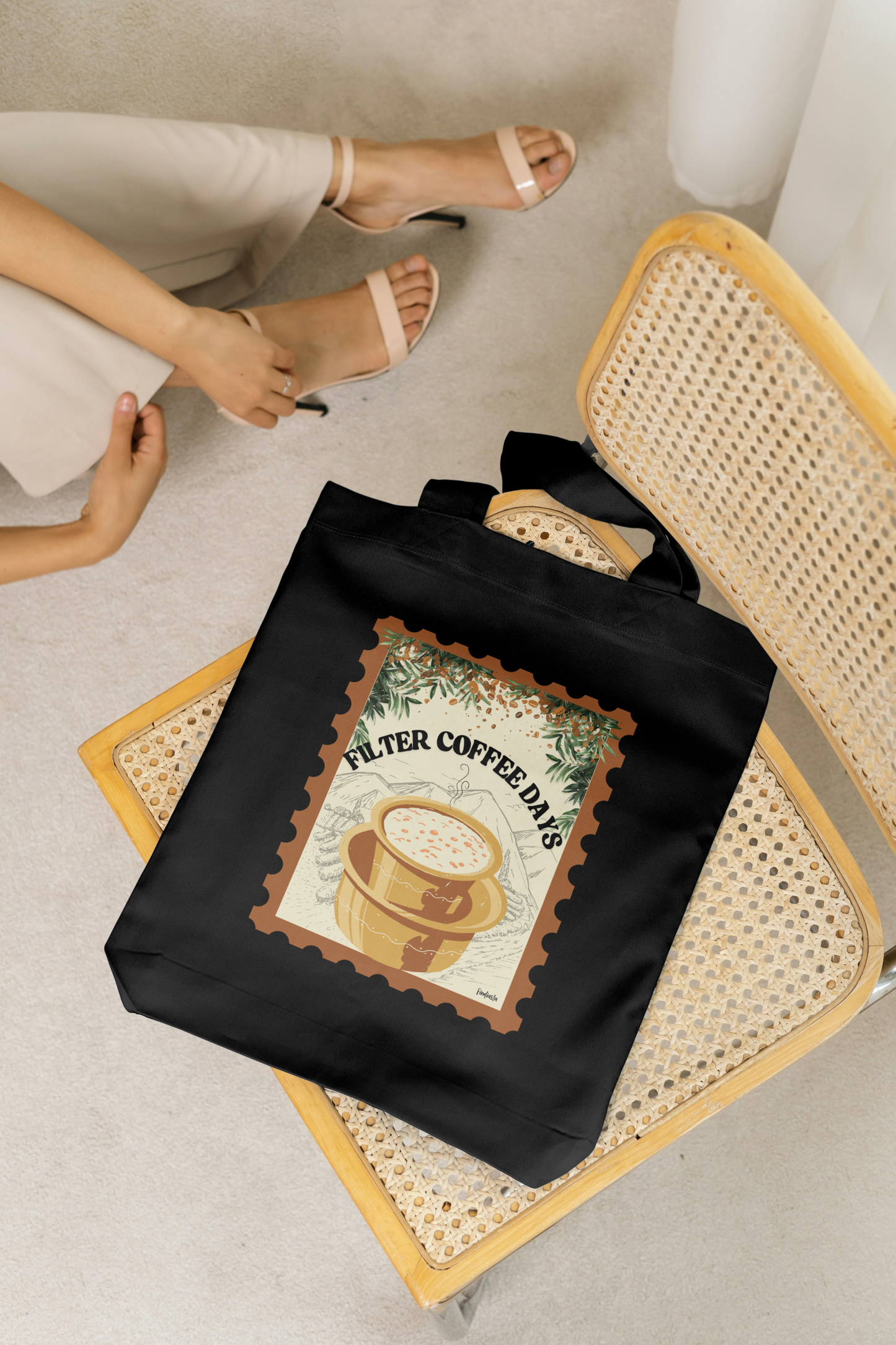 Filter Coffee Theme Tote Bag