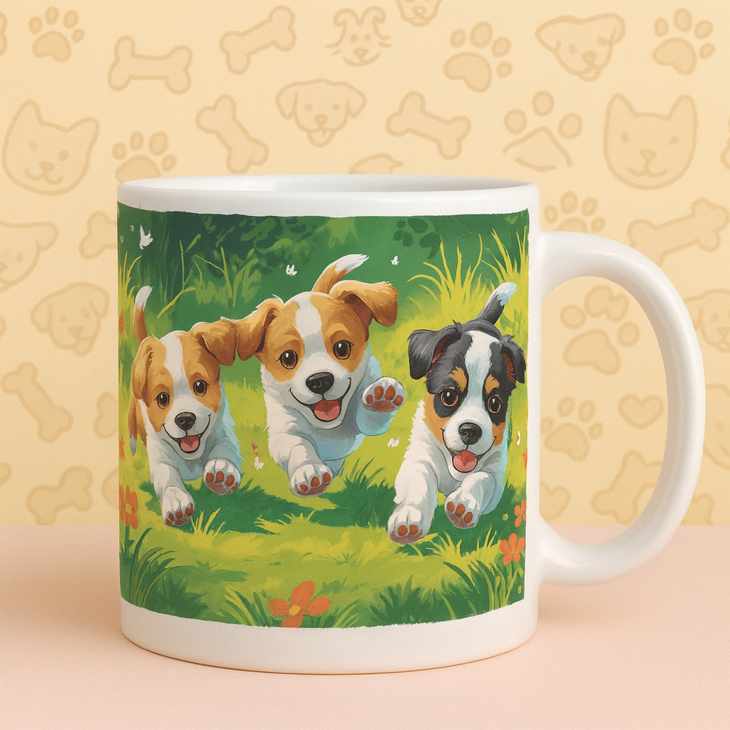 Puppy Playtime Mug - White