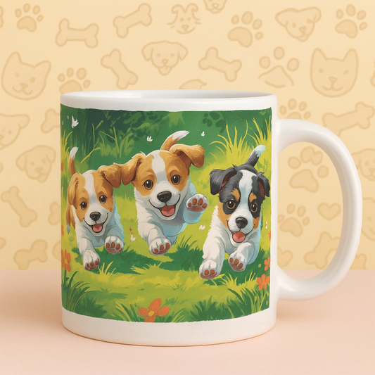 Puppy Playtime Mug - White