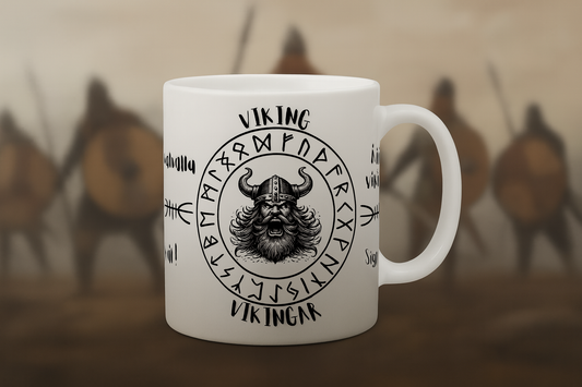 Valhalla Warrior Mug - White